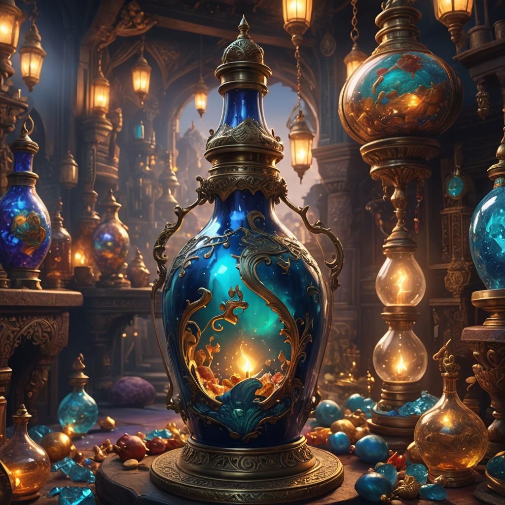 Genie in a Lamp: Fantasy Concept Art