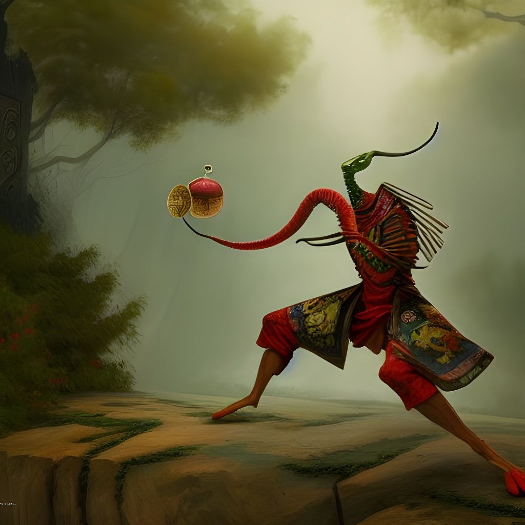 Kung Fu Mantis: Detailed Matte Painting