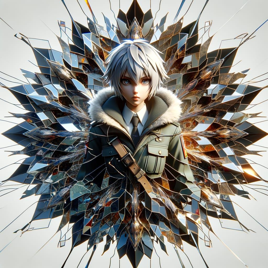 Anime Warrior in Shattered Mandala