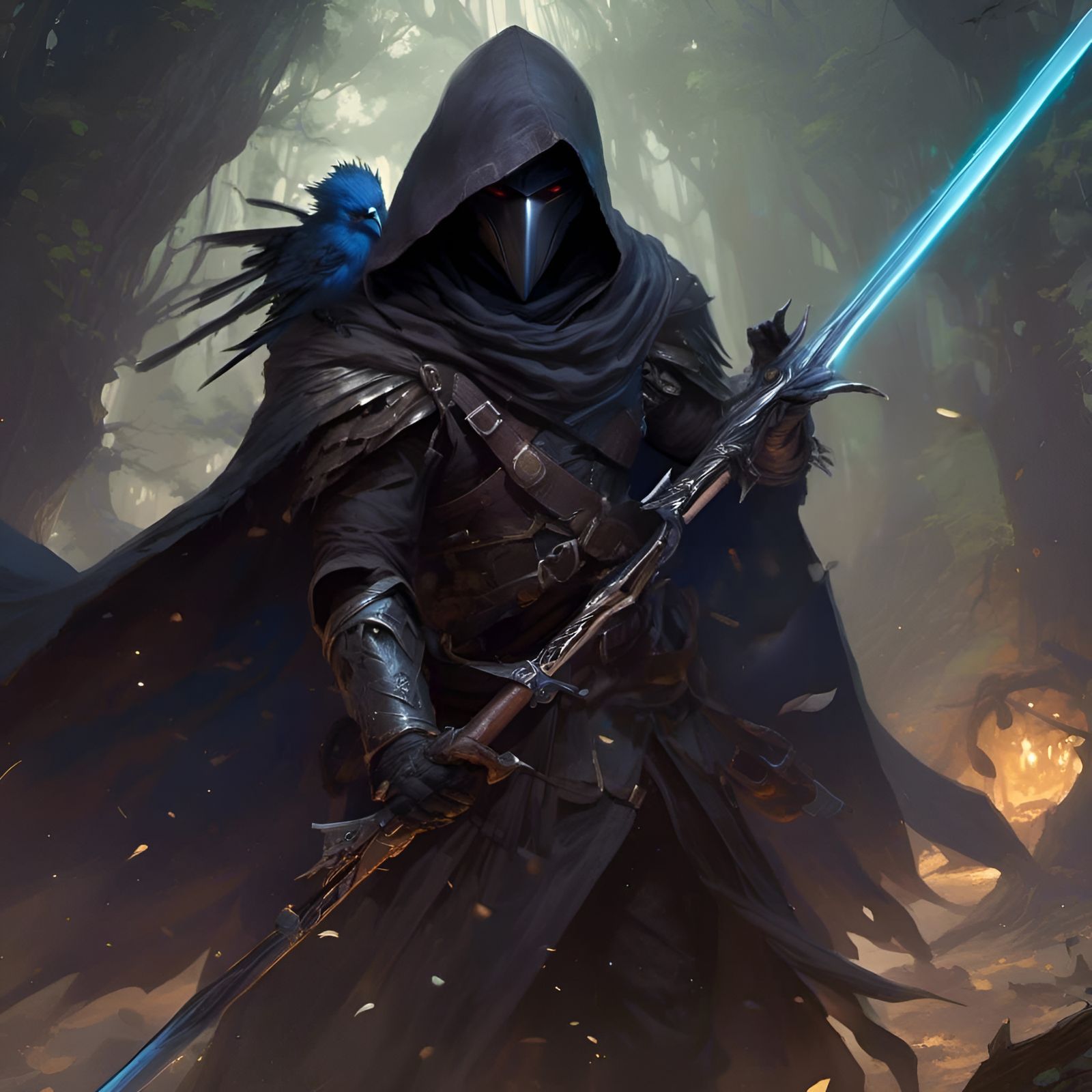 Kenku Assassin Illustration in Fantasy Style