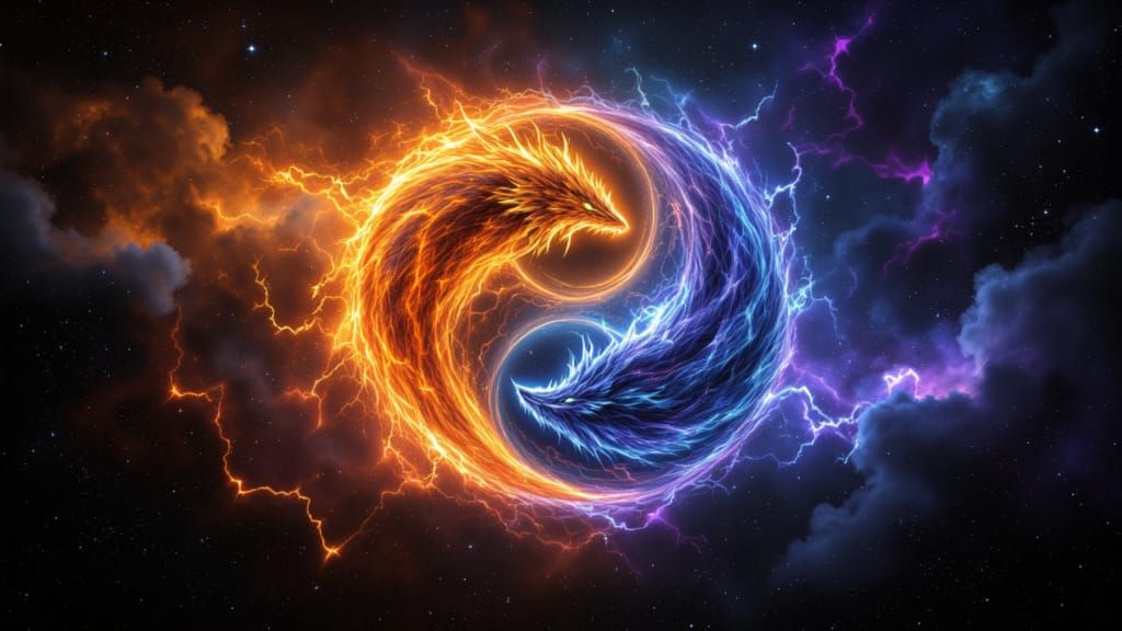 Cosmic Dragons in Yin-Yang Harmony