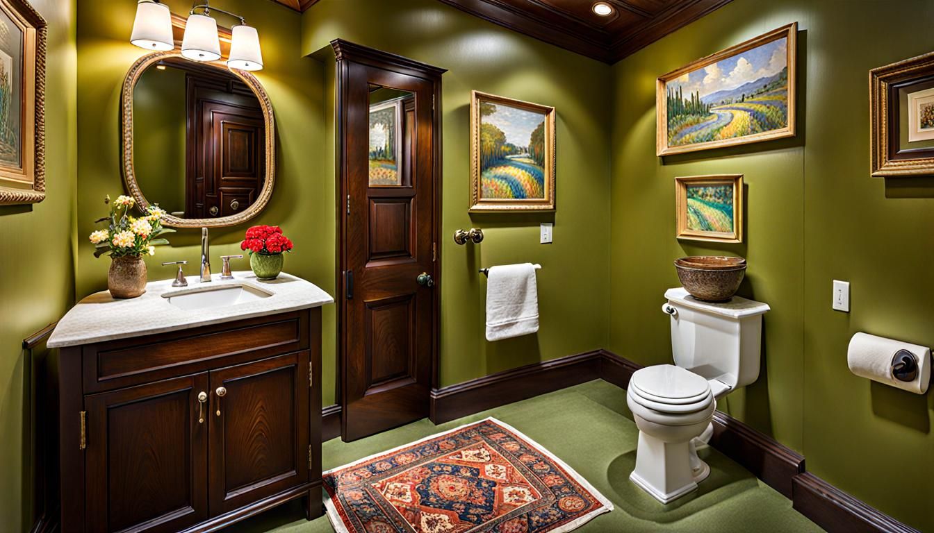 Bathroom in the style of Claude Monet.