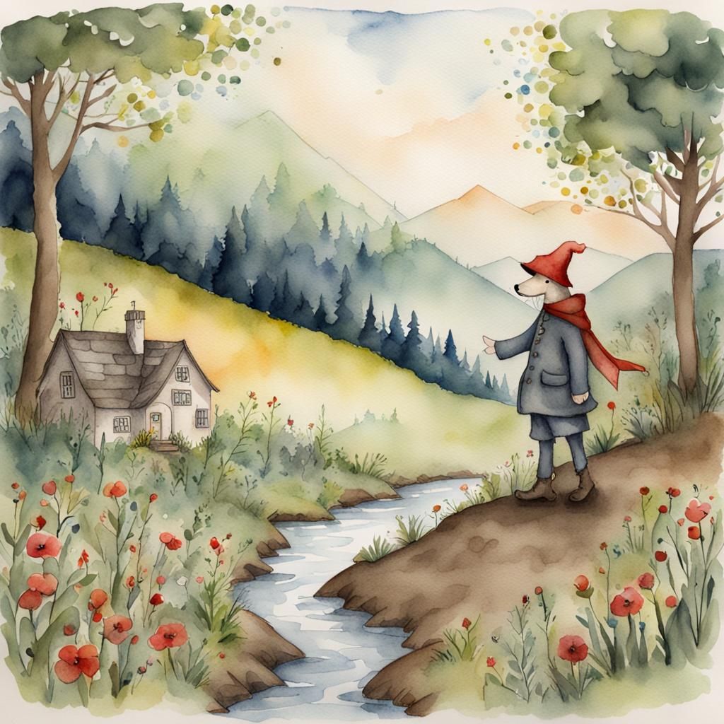 Watercolor Storybook Illustration About Belief