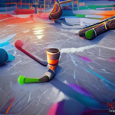 Colorful Hockey Concept Art in Unreal Engine