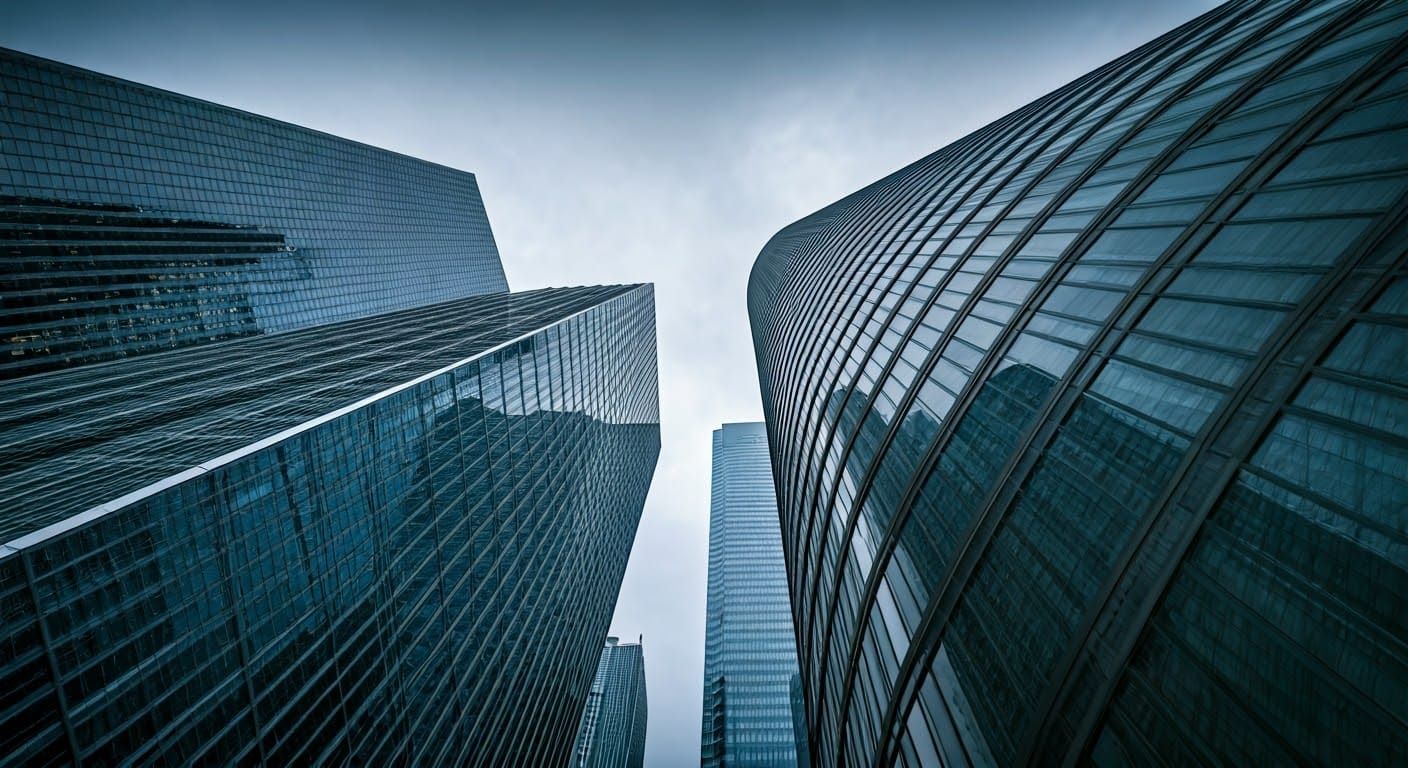 Dallas Skyscrapers in Moody Atmosphere