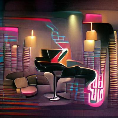 1980s Style Jazz Lounge Illustration
