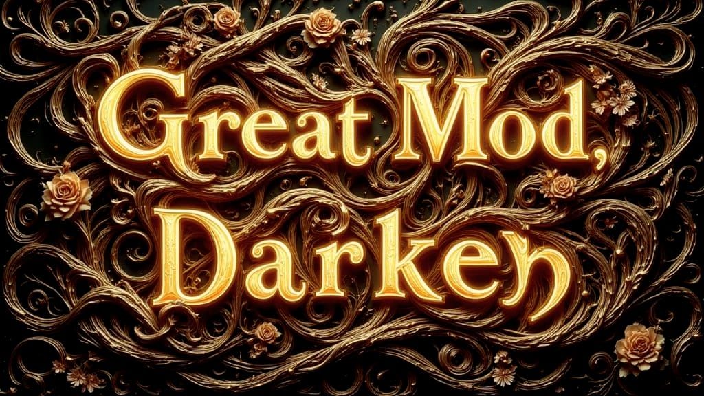 Spectral Echo Text Illustration in Woven Lattice Font