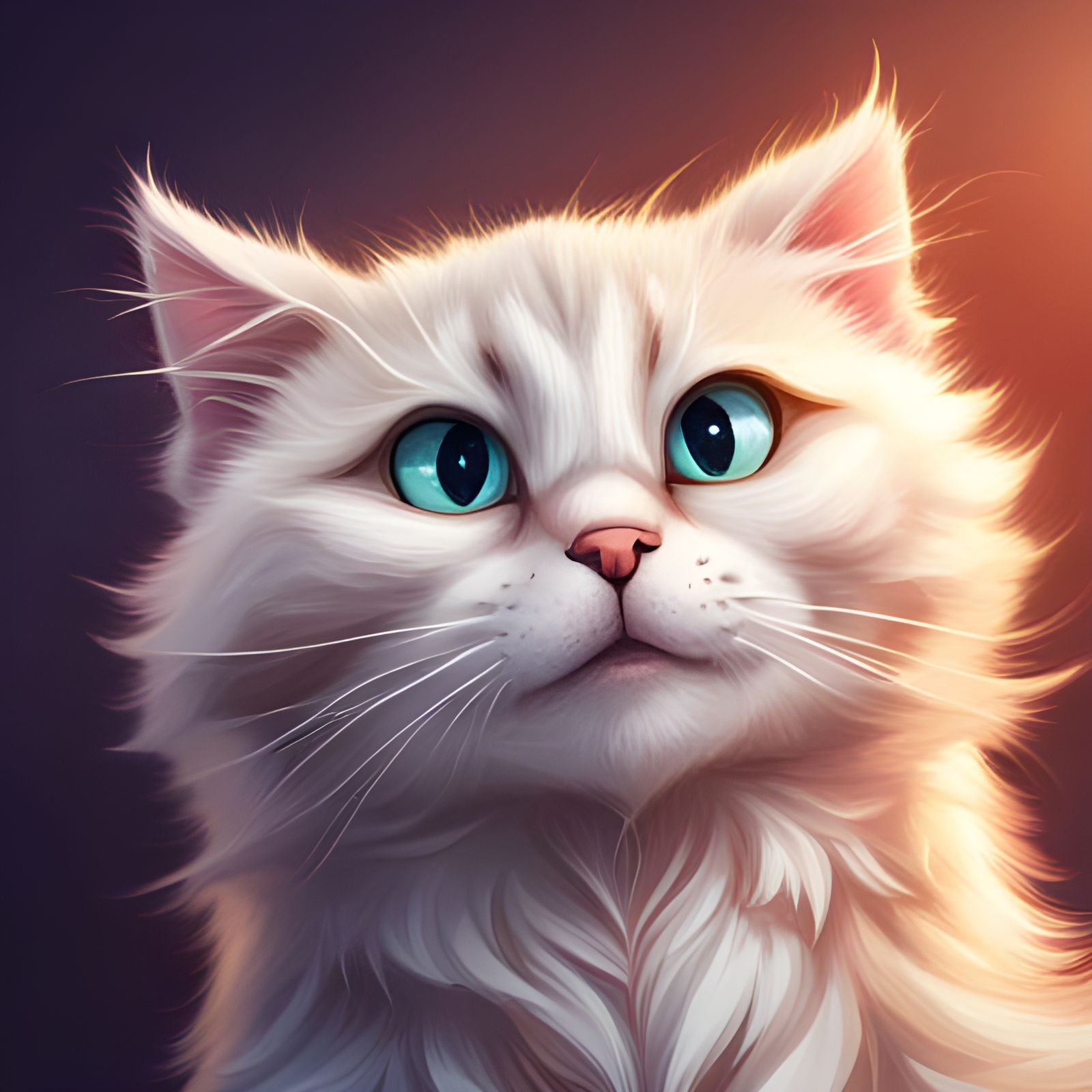 Hyperdetailed Cat Coughing Up Hairball in Pixar Style