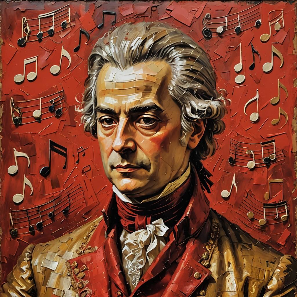 Self-portrait of Wolfgang Amadeus Mozart