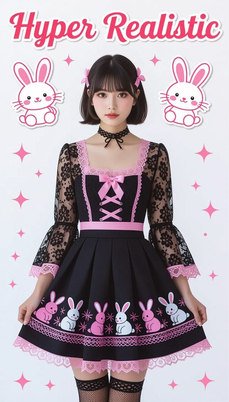 Thai Woman in Kawaii Fashion, Anime Style