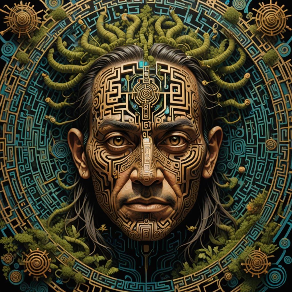 Shamanic Digital Labyrinth: Algorithmic Surrealism