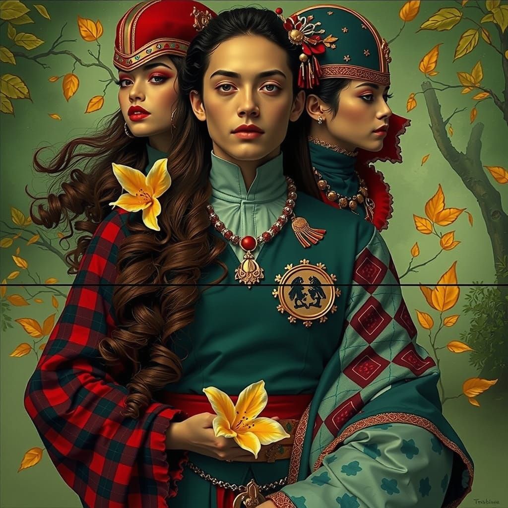 Mystical Foggy Forest with Seraphinianus Influence