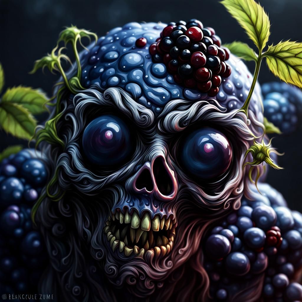 Take a Bite Out of Terror: Blue Berry Black Berry Zombie Creature