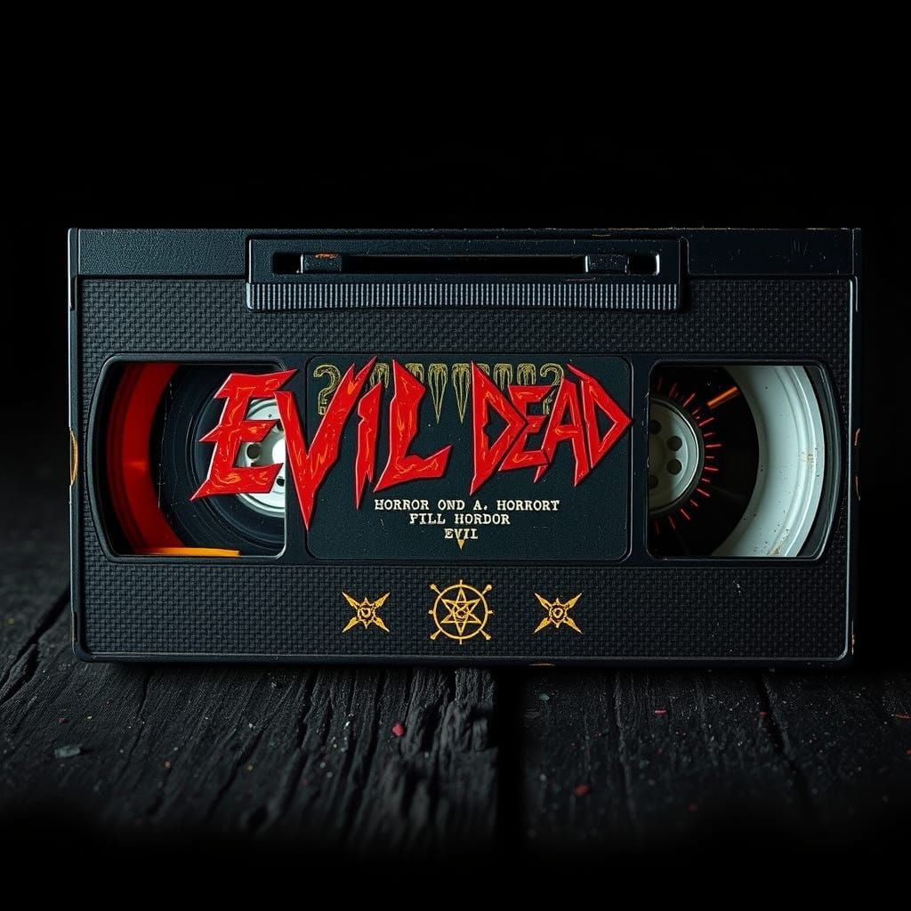 Eerie VHS Tape of Evil Dead, Haunted by Dark, Supernatural S...