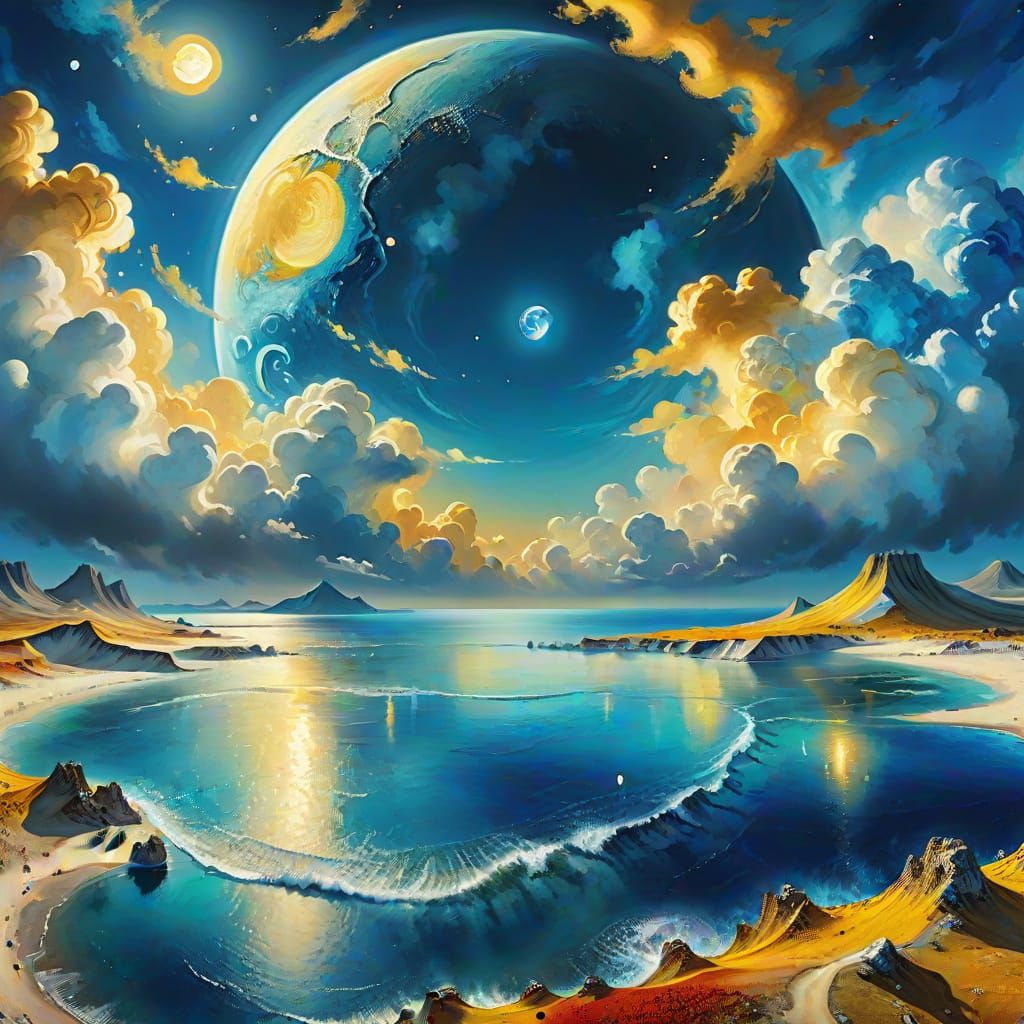 Earthrise: A Surreal Sci-Fi Digital Painting