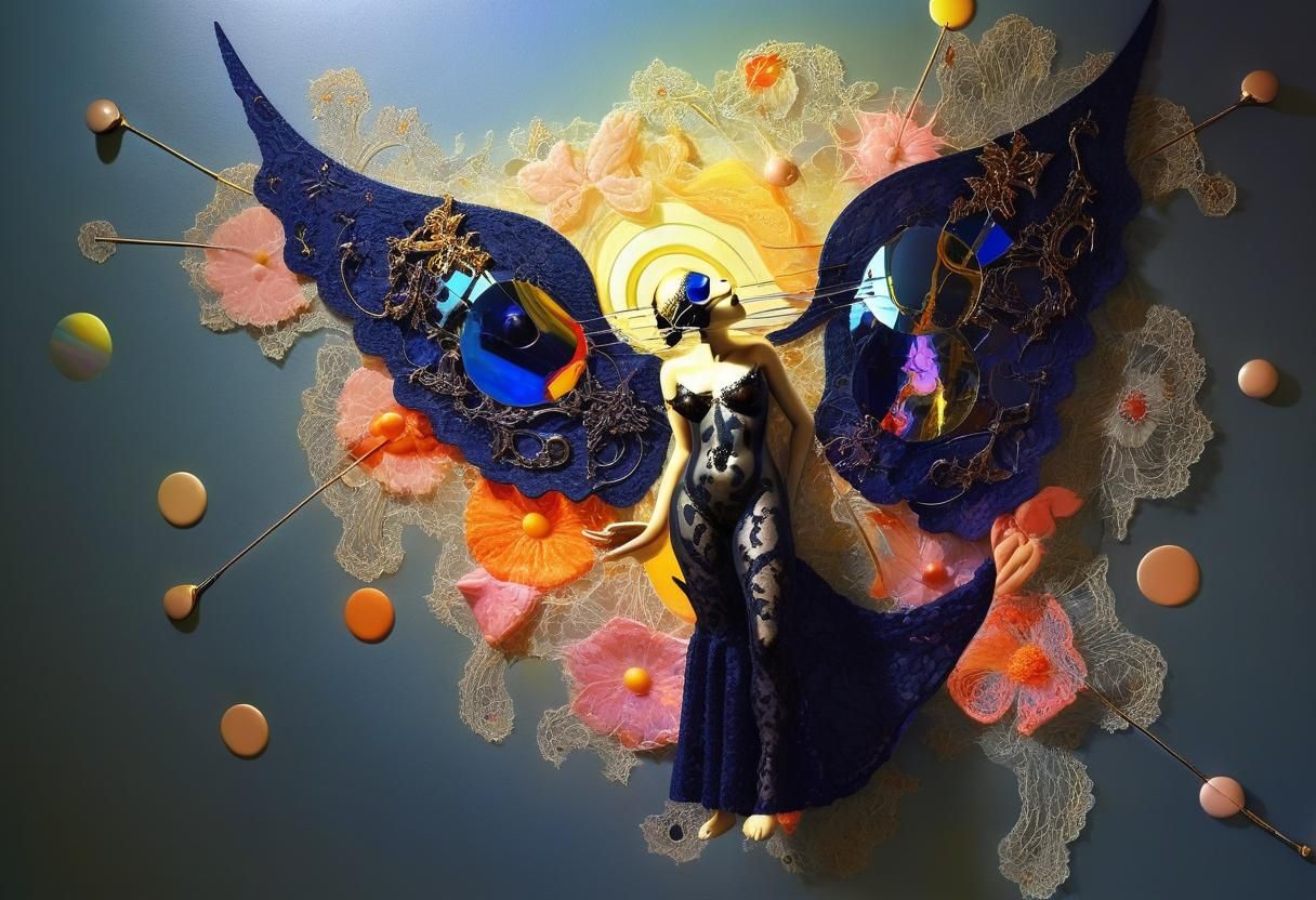 Chromatic Refraction Impasto Trompe L'oeil Chromoshadow