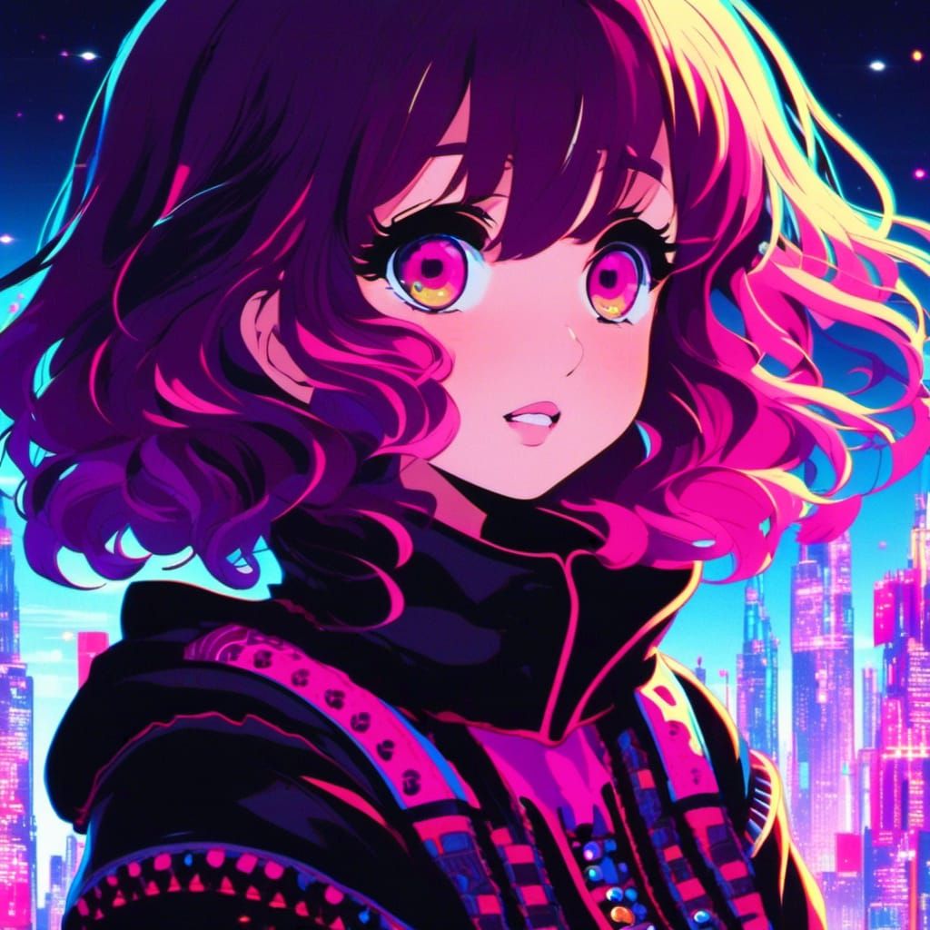 Anime Girl in Cityscape, Studio Ghibli Style