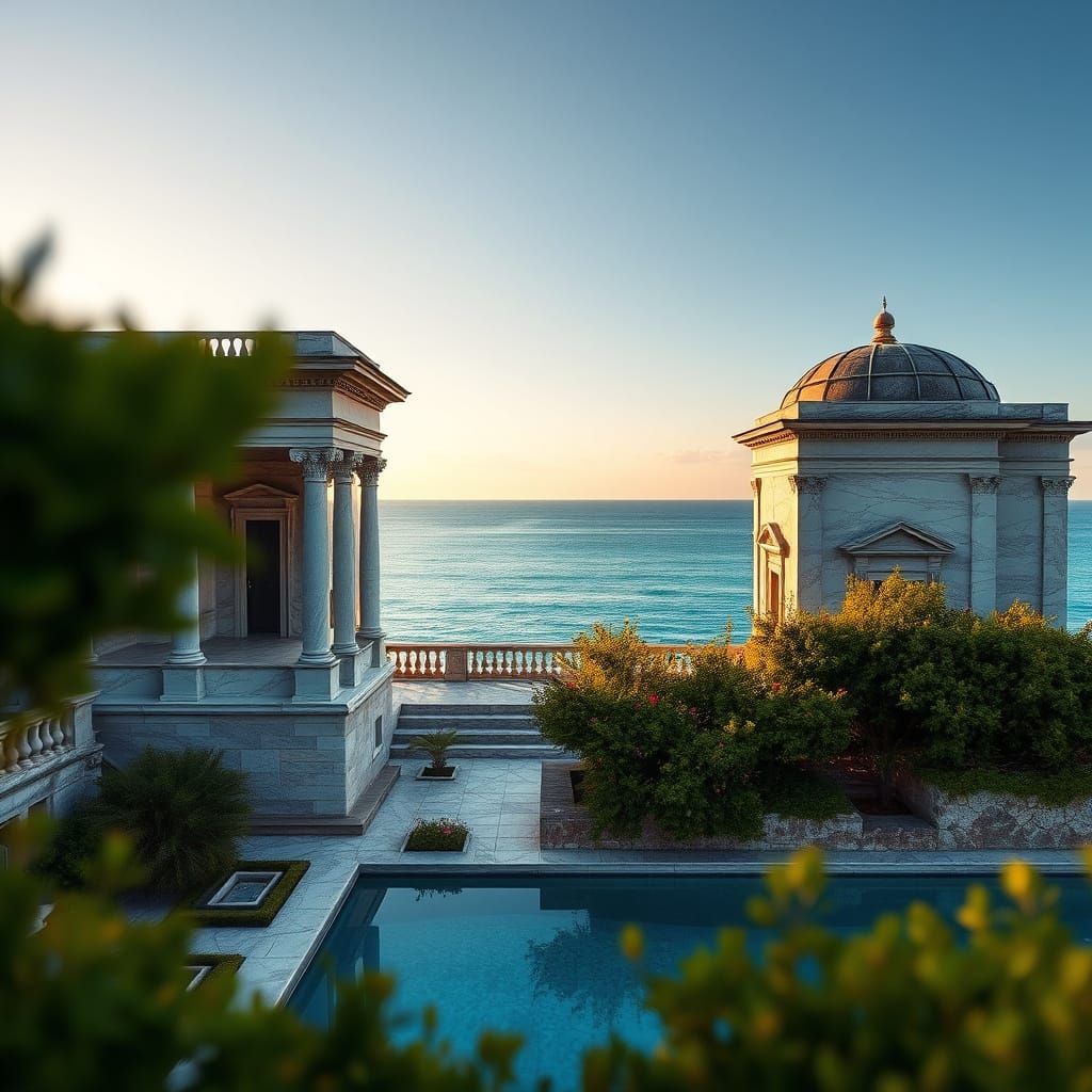 Luxury Roman Villa with Vibrant Colors