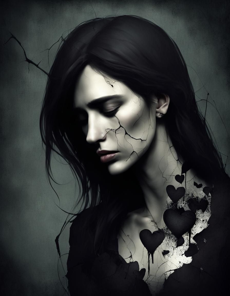 Abstract Dark Art: The Burden of Love