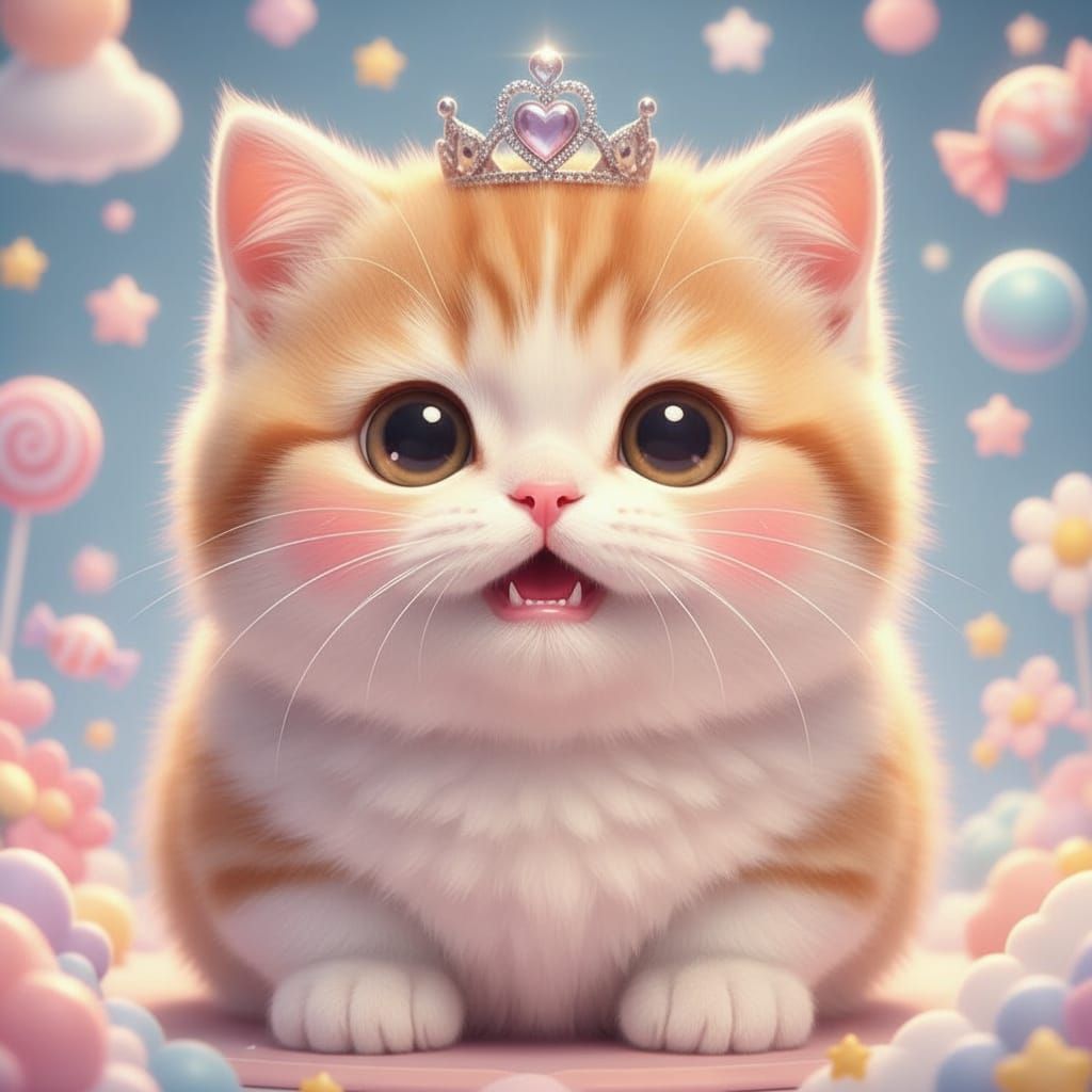 Kawaii Munchkin Kitten With Human Expression