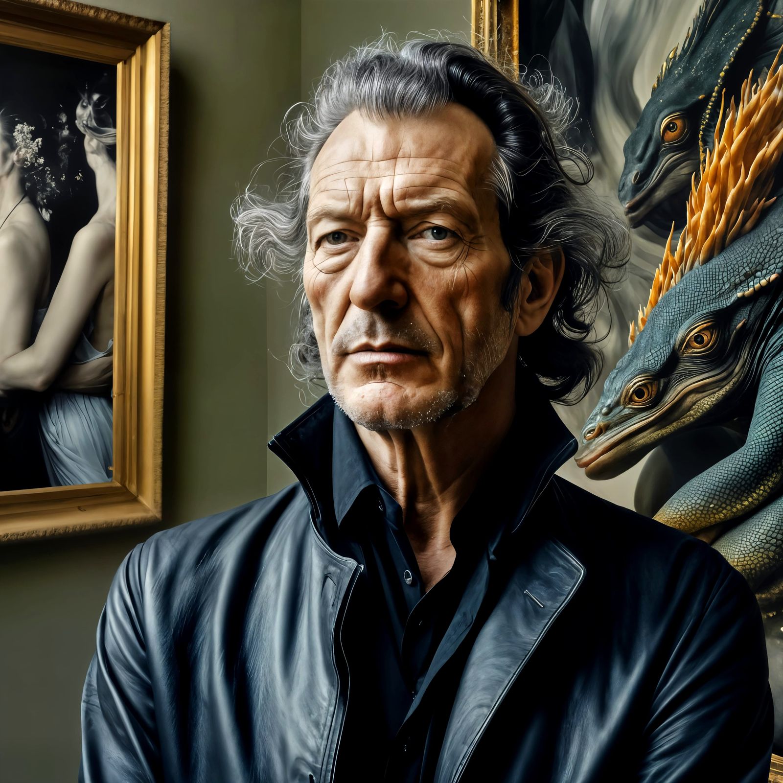 Surreal Bizarre Creatures in Hyperrealistic Galaxy Scene