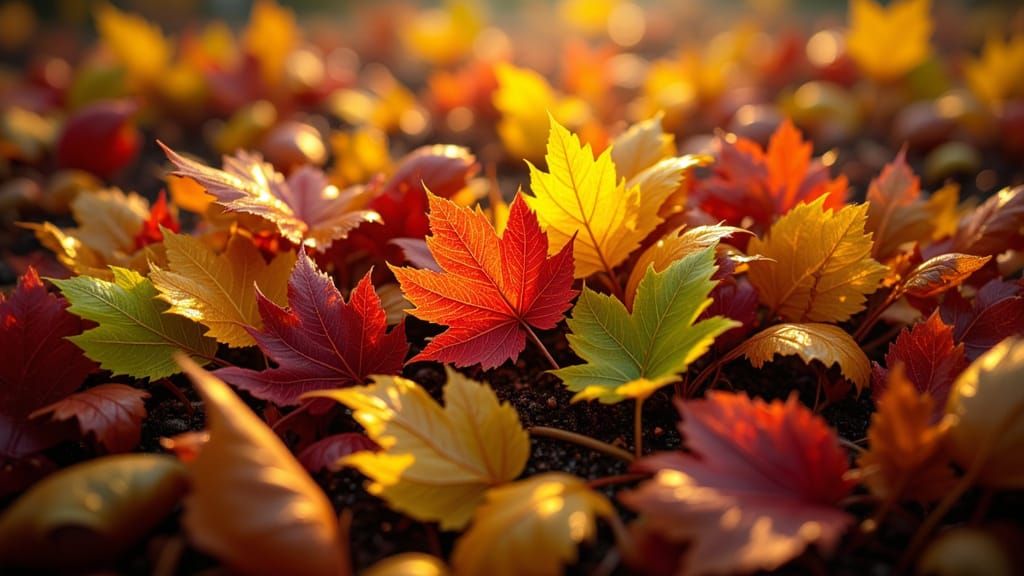 Abstract Autumnal Essence with Intricate Details