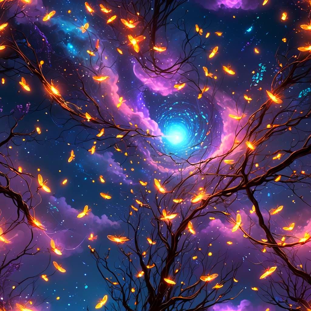 Electric Fireflies Create Hypnotic Pattern in Sky