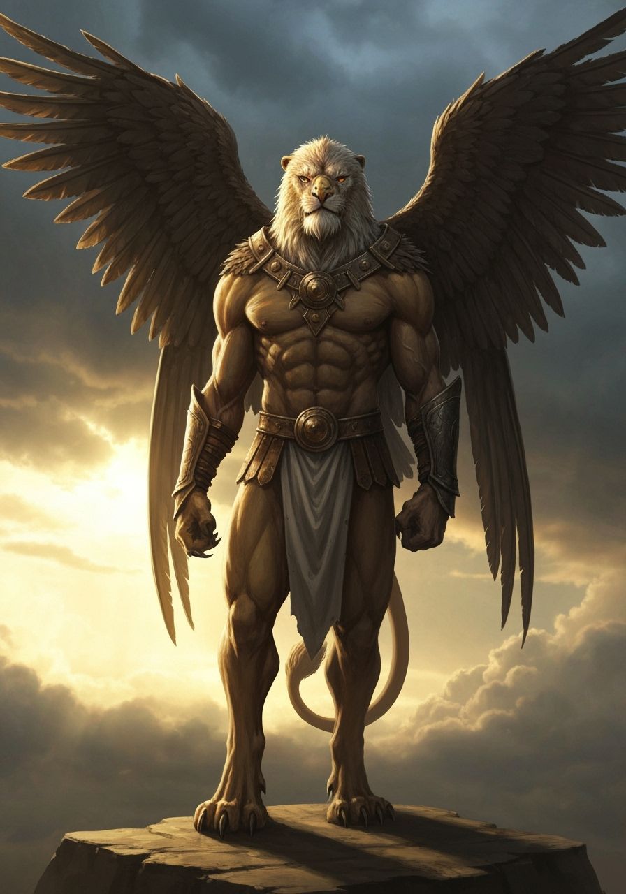 Majestic Chimera in Epic Fantasy Concept Art Style