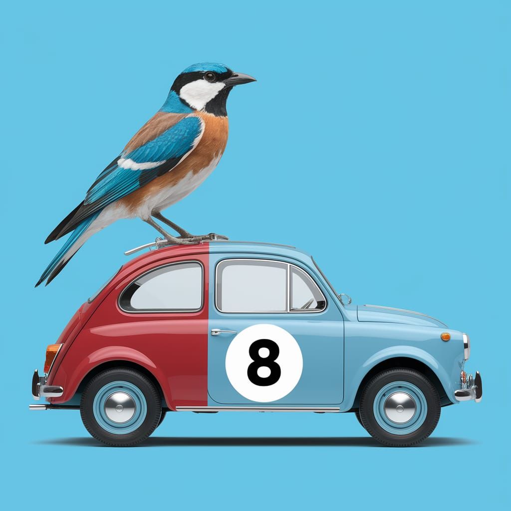 Avian Automotive Hybrid with Numbered Emblem