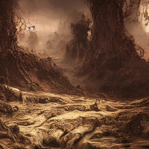 Decadent Poet's Burial: Detailed Fantasy Concept Art