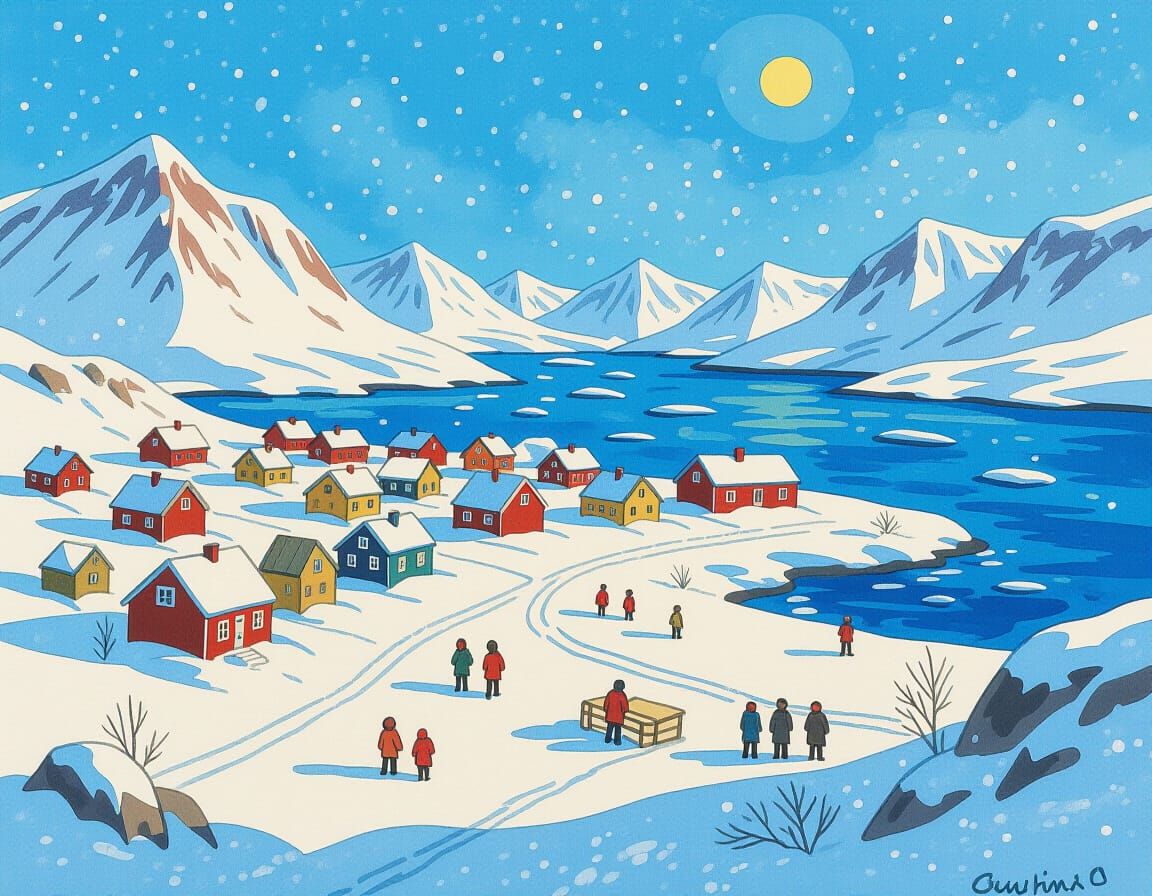Winter in Nuuk, Children's Book Illustration