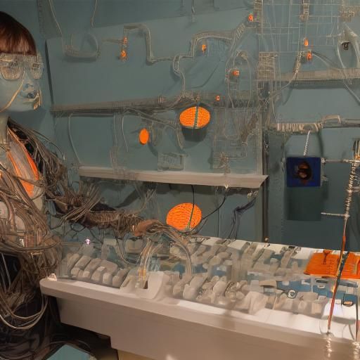 12th Century Computer Scientist in Dutch Porcelain Style