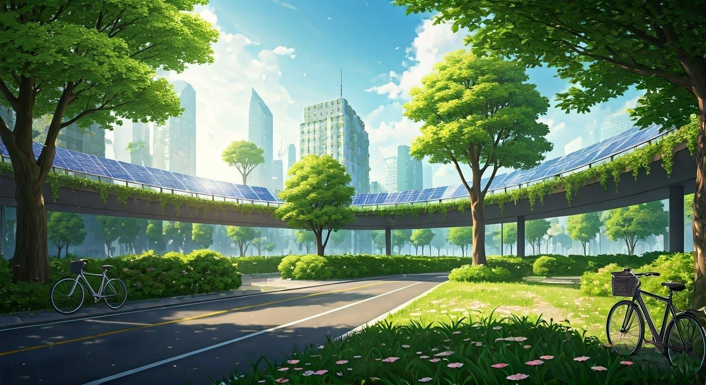 Surreal Futuristic City Blooms in Spring