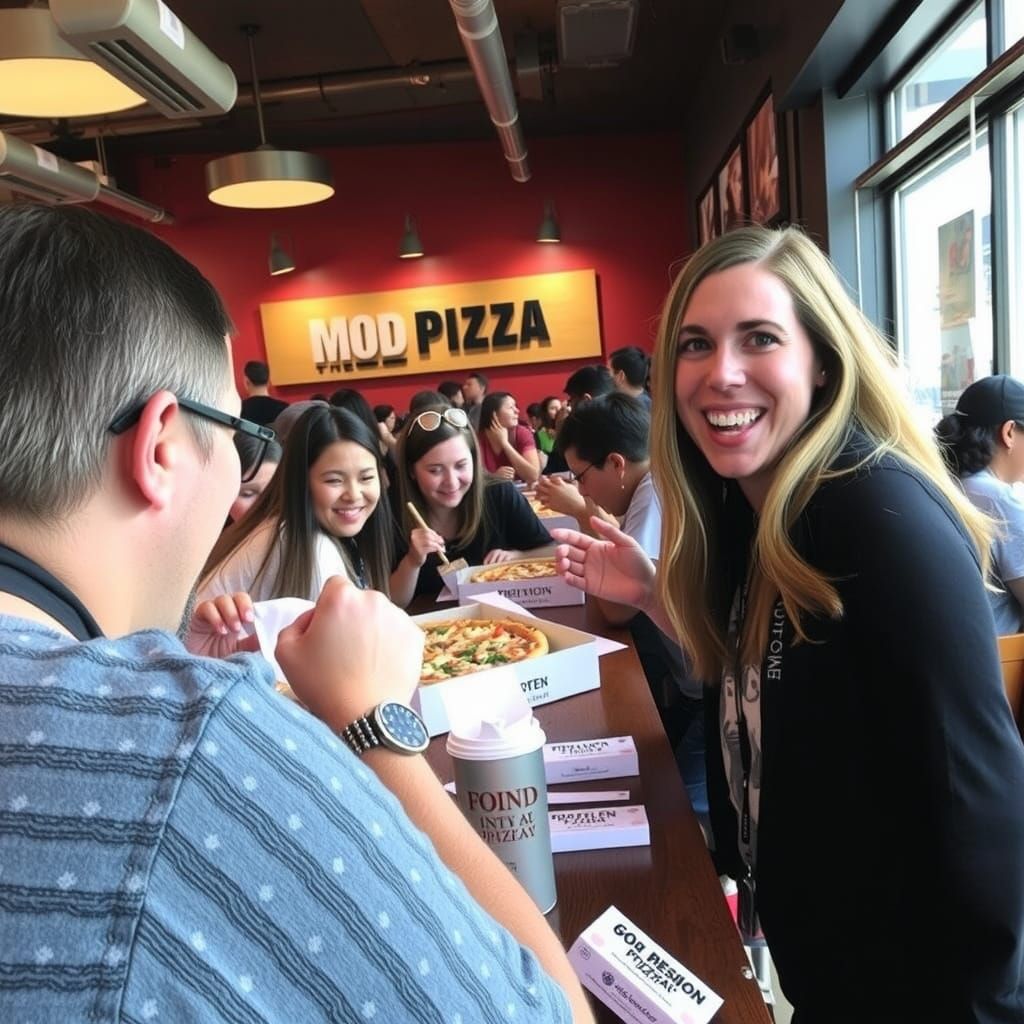 Becky Enjoys a Pizza Feast at Mod Pizza
