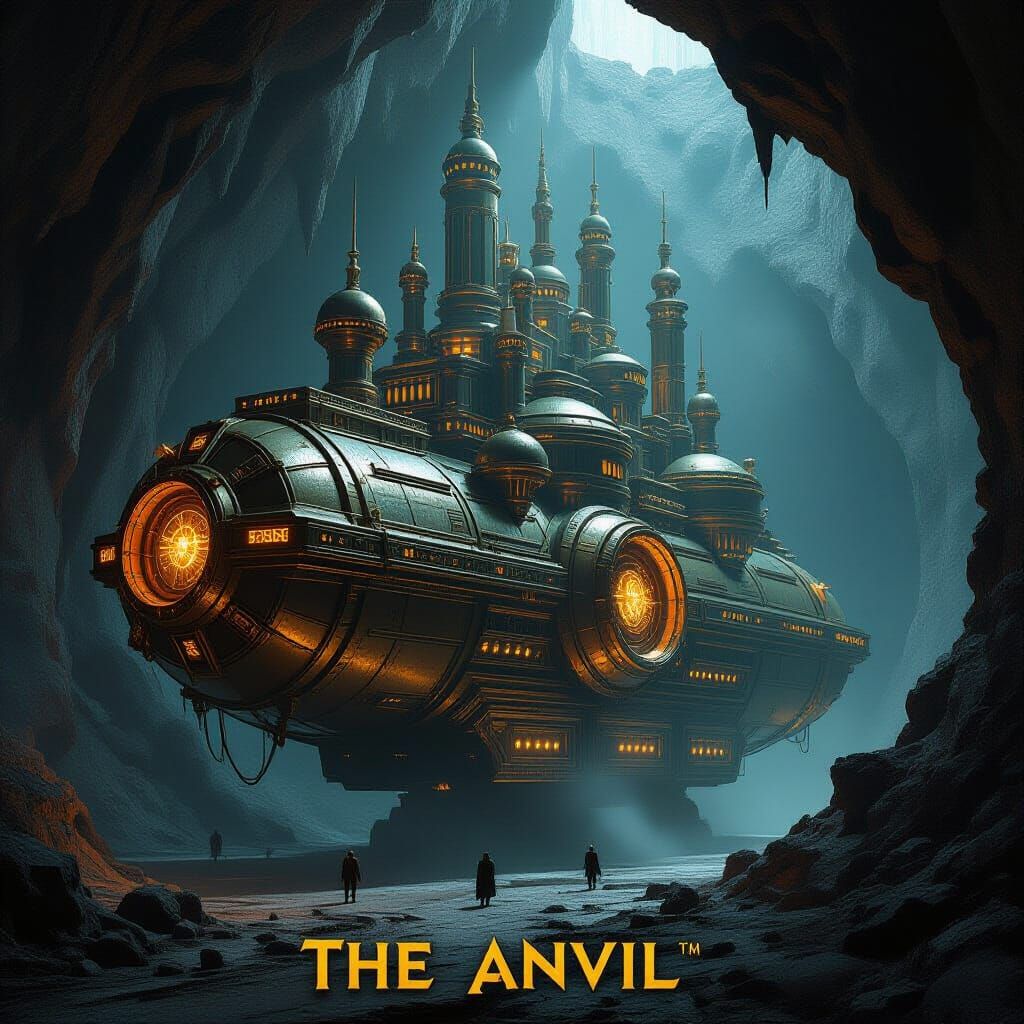 Massive Mobile Dwarf City 'The Anvil' in Cyberpunk Steampunk...