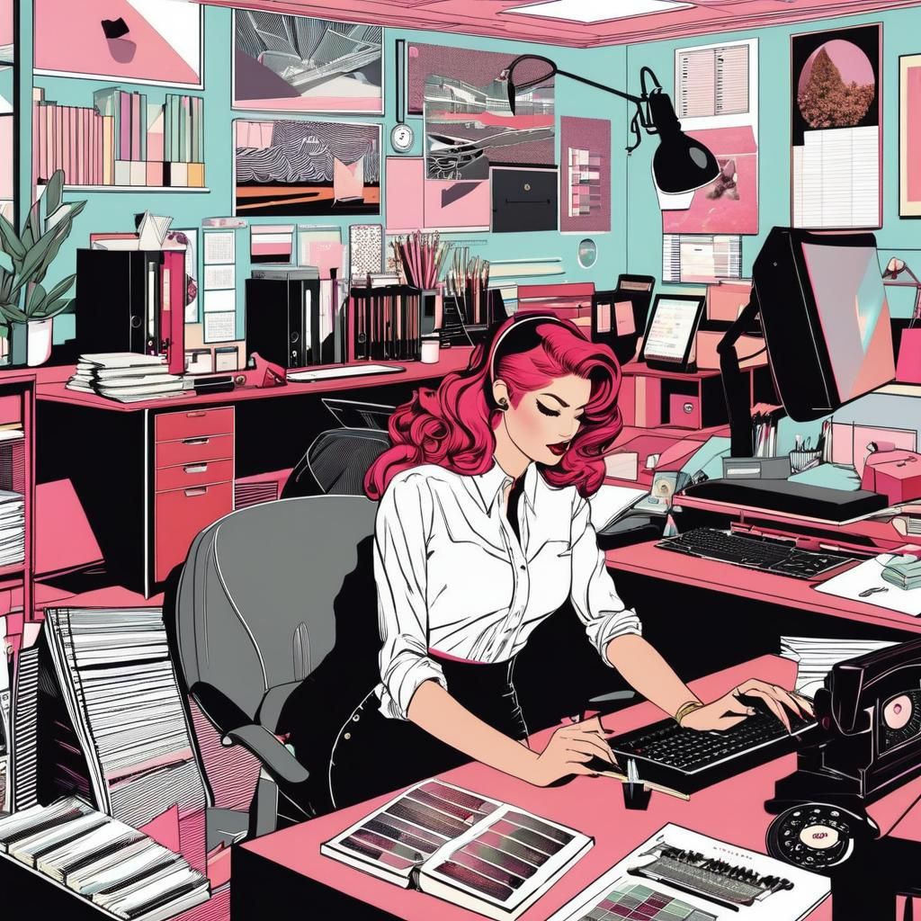 Stylish Office Siren Aesthetic Portrait