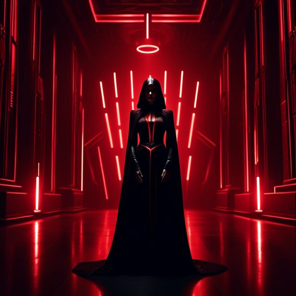 Female Sith Lord in Dark Red Chamber