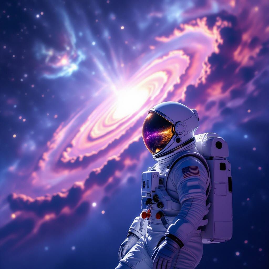 Astronaut Views Crystalline Nebula in Deep Space