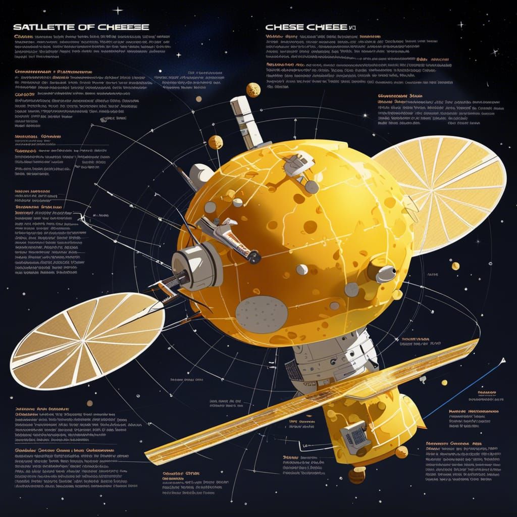 Cheese Satellite in Orbit: Technical Diagram