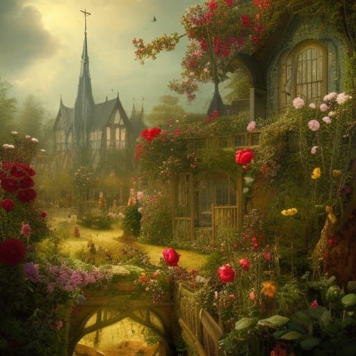 Celestial Botanical Garden in a Jar: Digital Art