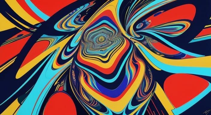 Ethereal Woman in Dynamic Abstract Style