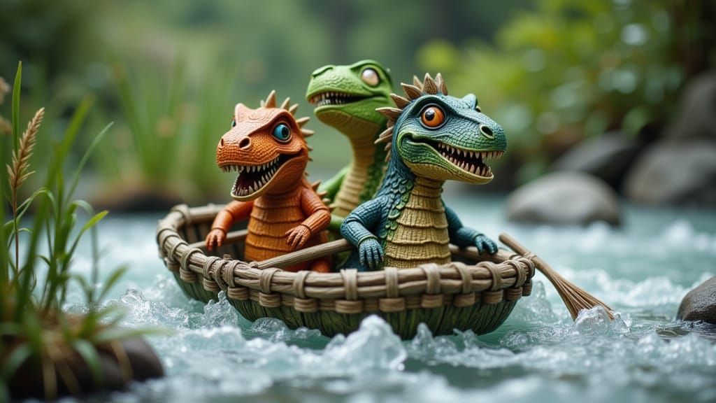 Dinosaur Toys on Thrilling Whitewater Rafting Adventure