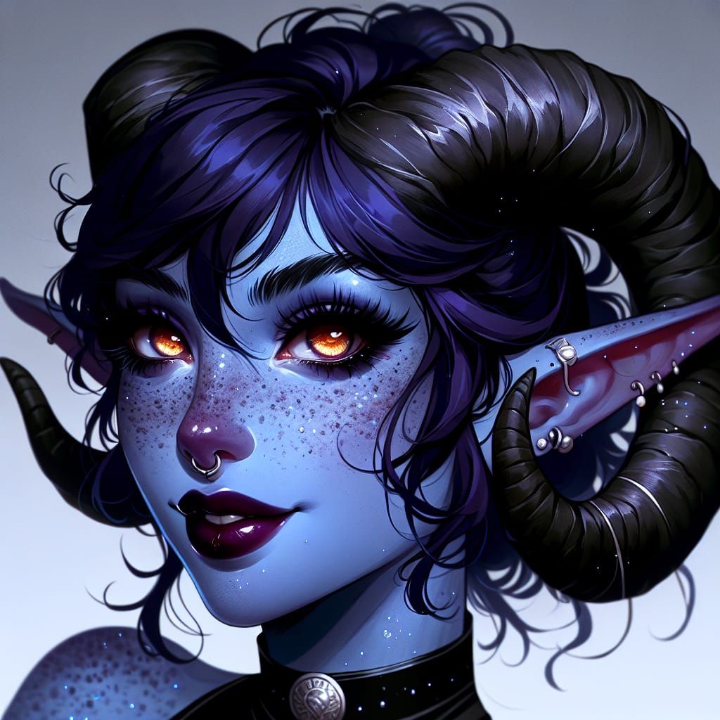 Tiefling Beauty at Festival Celebration