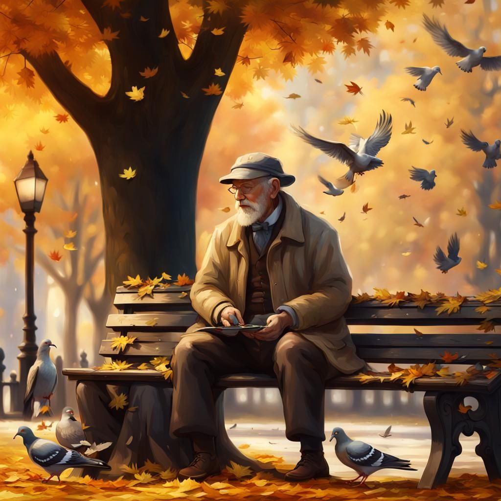 Golden Autumn: Impressionistic Park Scene in Unreal Engine