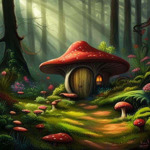 Fantasy Fairy House in the Woods