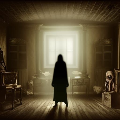 Photorealistic Shadow Figures in Old Room