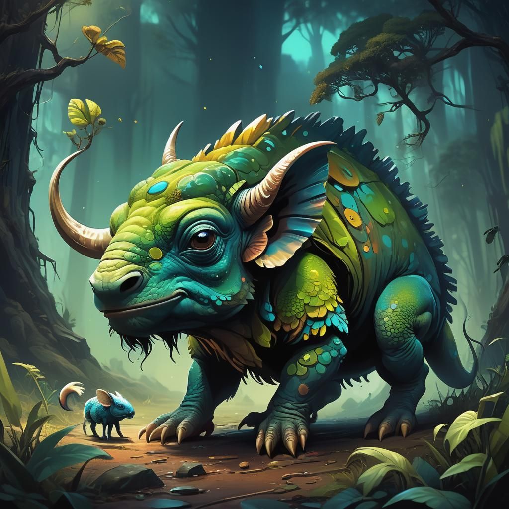 Hybrid Animals - Buffalo and Chameleon