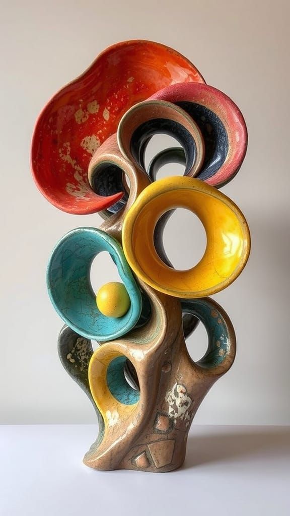 Surrealist Abstraction in Polished and Rough Textures