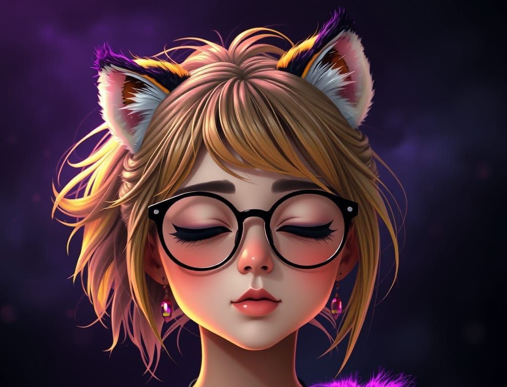 Dark Fantasy Tiger Maiden in Volumetric Lighting