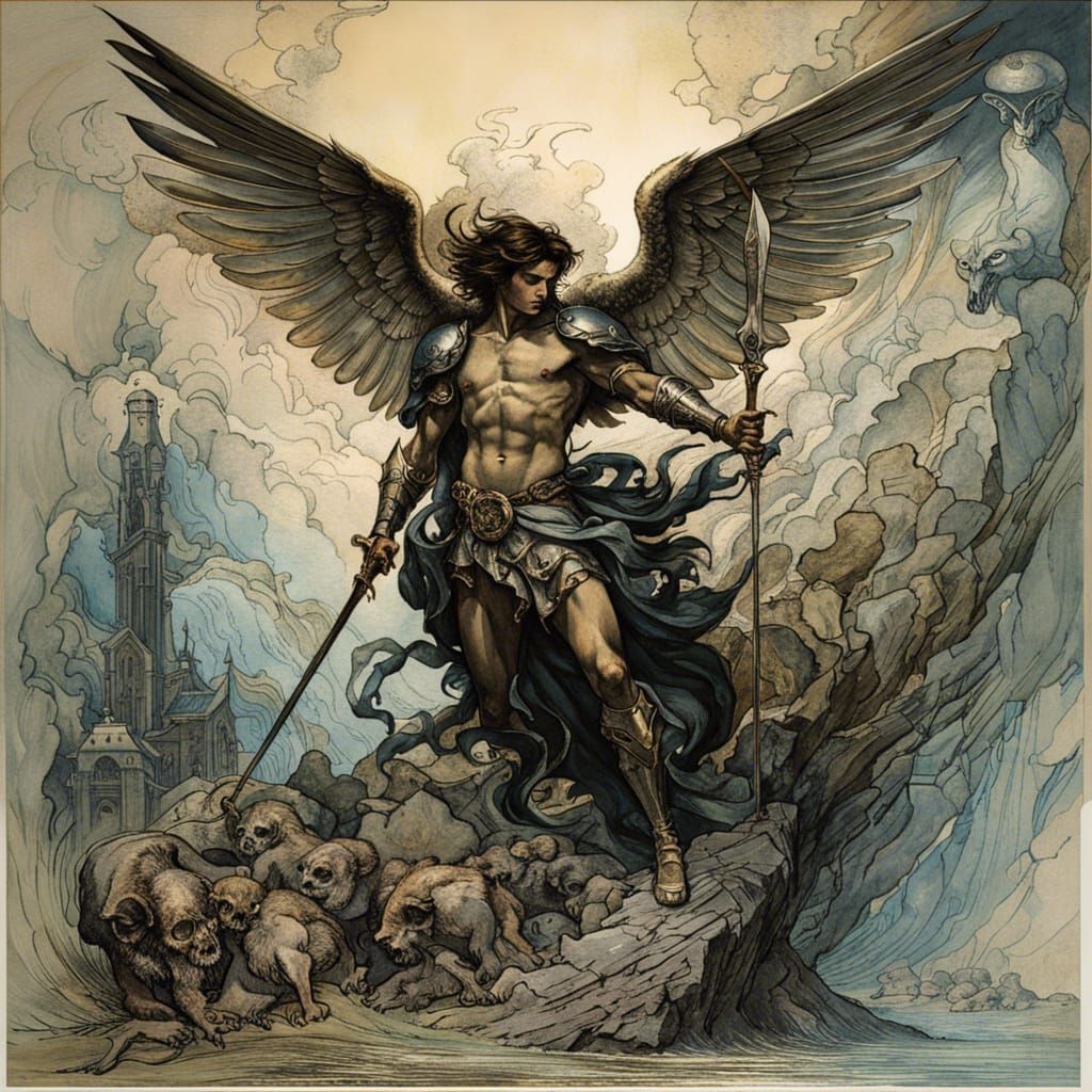 St. Michael's Futuristic Duel with Darkness